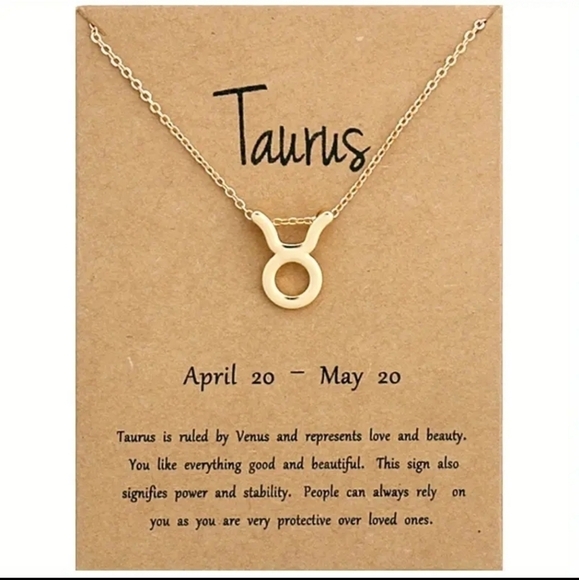 Taurus Zodiac Symbol Pendant Necklace - Picture 1 of 3